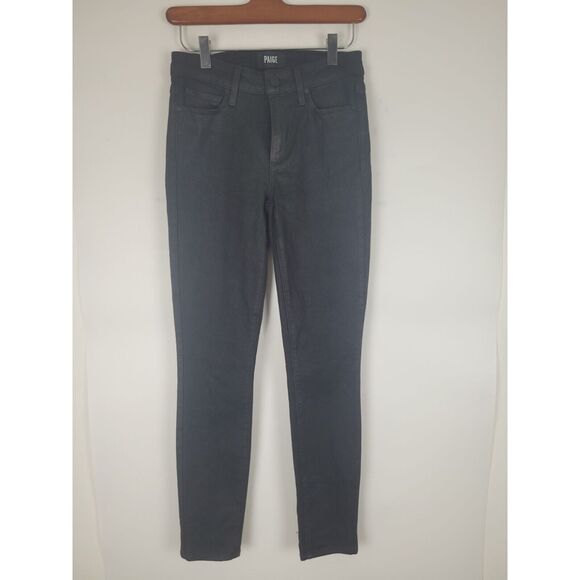 Paige Jeans 25 Womens Black Mid Rise Hoxton Ankle Skinny Leg Basic Denim - Picture 1 of 8